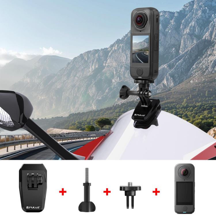 PULUZ Motorcycle Windshield Clip Bracket Camera Mount