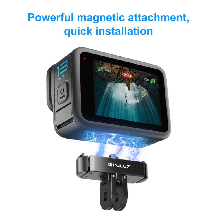 For GoPro HERO13 Black PULUZ Magnetic Quick Release Metal Base, For GoPro HERO13 Black