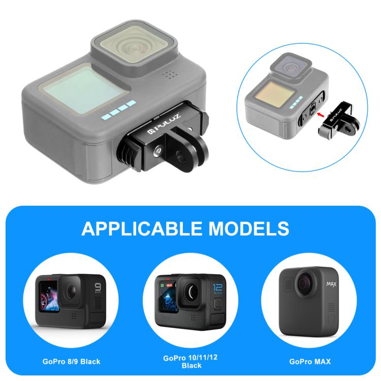 PULUZ Quick Release Magnetic Folding Finger Base Mount for GoPro HERO12 Black /11 Black /11 Black mini /10 Black /9 Black /8 Black / Max, Folding Finger Base Mount