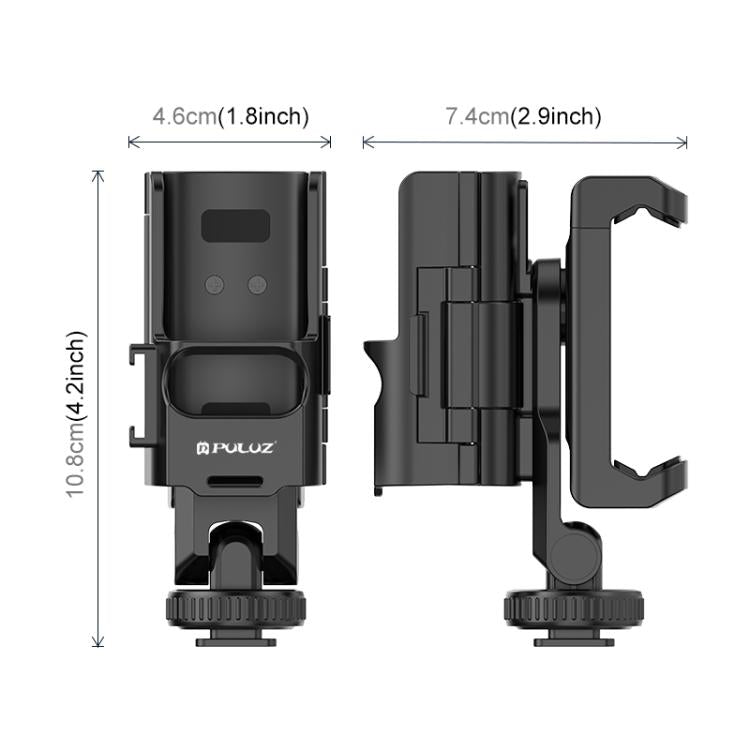 For DJI OSMO Pocket 3 PULUZ Protective Frame Expansion Phone Clamp, Compatible with Tripod Pole