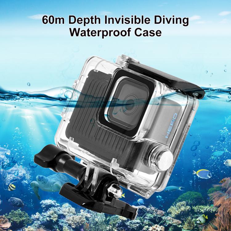 For GoPro HERO 4K 2024 PULUZ 60m / 196ft Waterproof Housing Protective Case with Buckle Basic Mount & Screw, Waterproof Housing Case