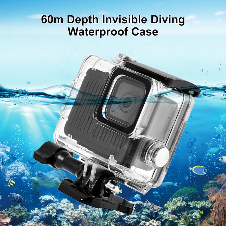 For GoPro HERO 4K 2024 PULUZ 60m / 196ft Waterproof Housing Protective Case with Buckle Basic Mount & Screw, Waterproof Housing Case