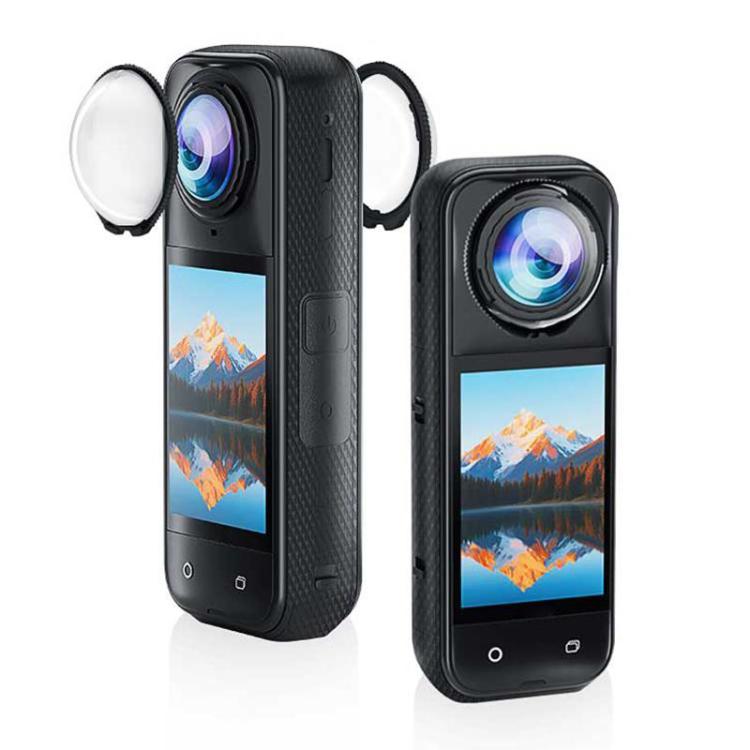 For Insta360 X5 PULUZ Rotating Optical Tempered Glass Lens Guard Protective Cover, Rotating Lens Guard