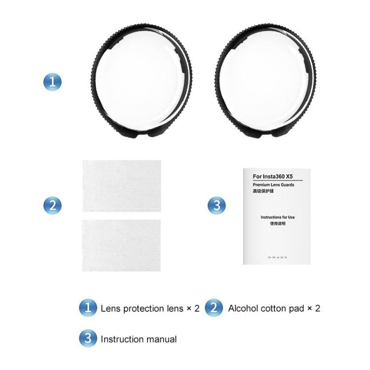 For Insta360 X5 PULUZ Rotating Optical Tempered Glass Lens Guard Protective Cover, Rotating Lens Guard