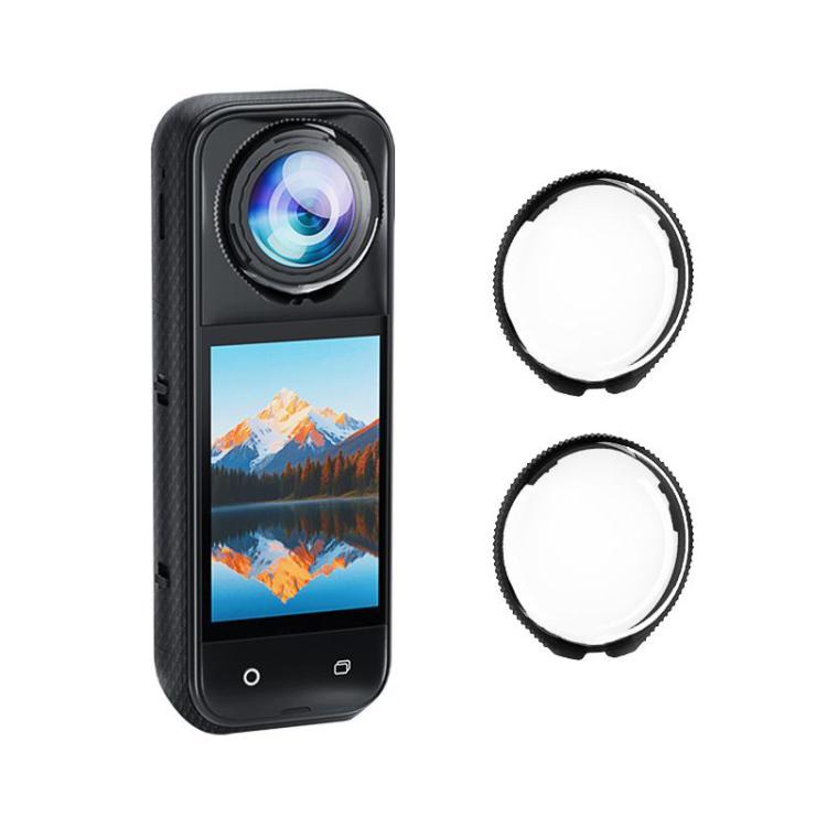 For Insta360 X5 PULUZ Rotating Optical Tempered Glass Lens Guard Protective Cover, Rotating Lens Guard