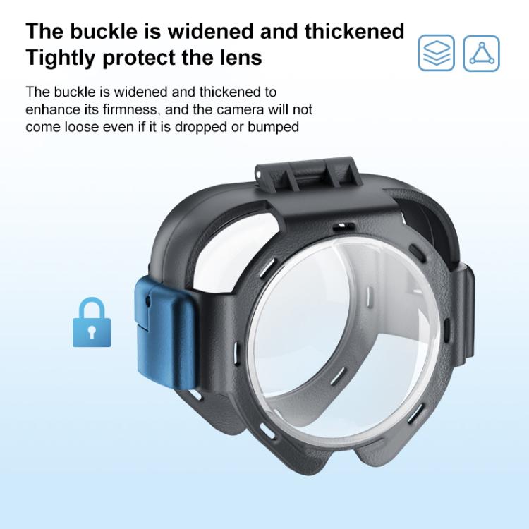 For Insta360 X5 PULUZ Snap-on Optical Tempered Glass Lens Guard Protective Cover, Snap-on Lens Guard