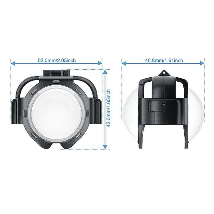 For Insta360 X5 PULUZ Snap-on Optical Tempered Glass Lens Guard Protective Cover, Snap-on Lens Guard