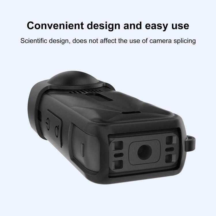 For Insta360 X5 PULUZ Silicone Protective Case with Lens Cover, Silicone Case with Lens Cover (Black), Silicone Case with Lens Cover (Blue), Silicone Case with Lens Cover (Red)