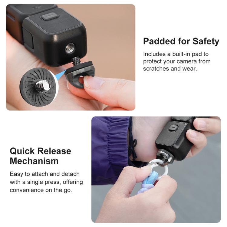 PULUZ Sports Camera Lanyard Long Adjustable Anti-lost Rope for OSMO Pocket 3 / Insta360 X4