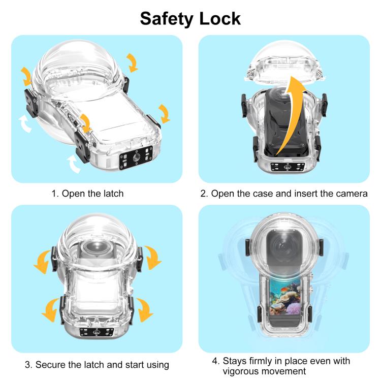 Insta360 X5 Waterproof Diving Case - 60m Depth Rating