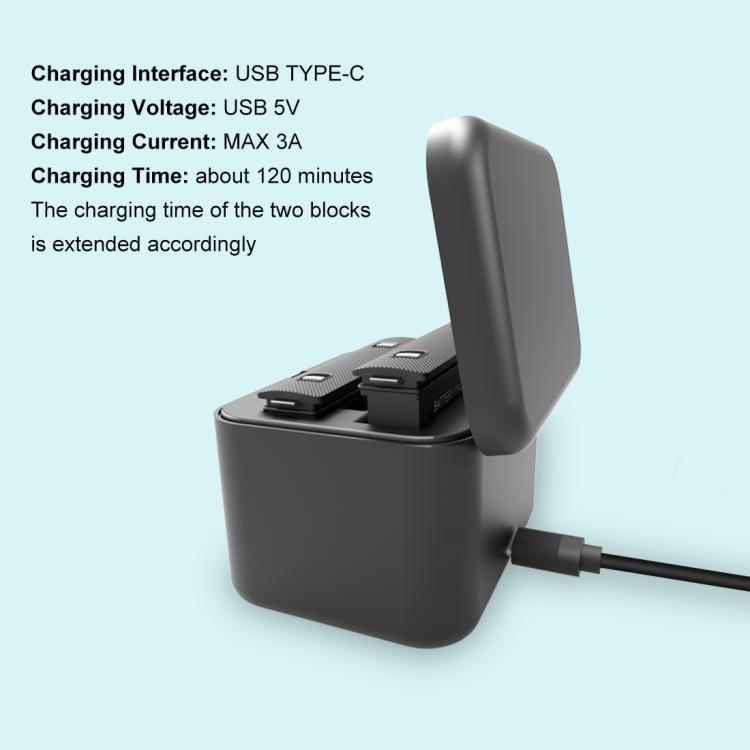 For Insta360 X5 PULUZ Dual-Batteries Charging Box Battery & Memory Card Storage Case, For Insta360 X5 Batteries Charging Box