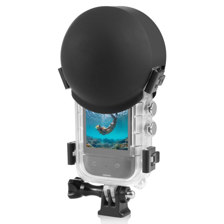 For Insta360 X5 PULUZ Invisible Dive Case Lens Guard Silicone Protective Lens Cap Cover, For Insta360 X5