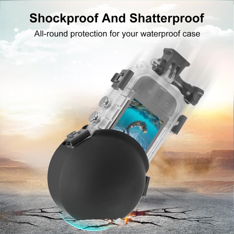 For Insta360 X5 PULUZ Invisible Dive Case Lens Guard Silicone Protective Lens Cap Cover, For Insta360 X5