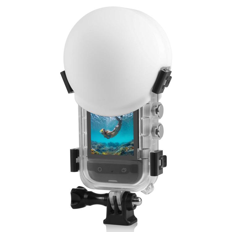 For Insta360 X5 PULUZ Invisible Dive Case Lens Guard Silicone Protective Lens Cap Cover, For Insta360 X5