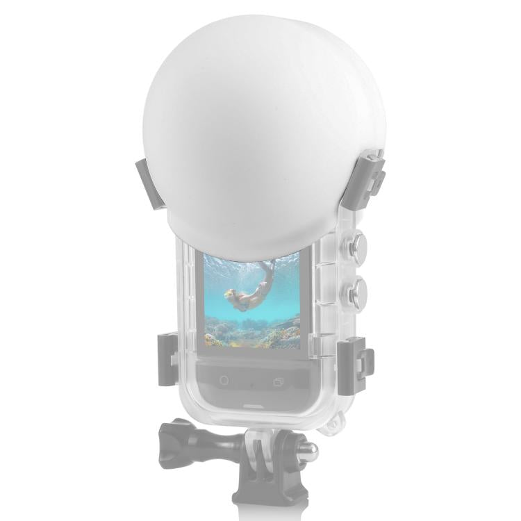 For Insta360 X5 PULUZ Invisible Dive Case Lens Guard Silicone Protective Lens Cap Cover, For Insta360 X5