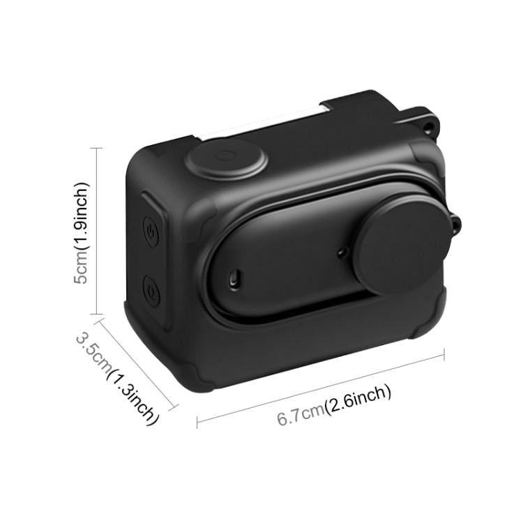For Insta360 GO 3S PULUZ Camera Charging Box Silicone Cover with Lens Cap & Strap