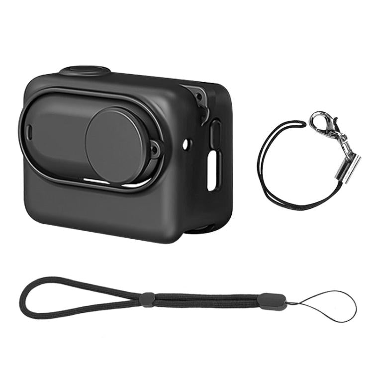 For Insta360 GO 3S PULUZ Camera Charging Box Silicone Cover with Lens Cap & Strap