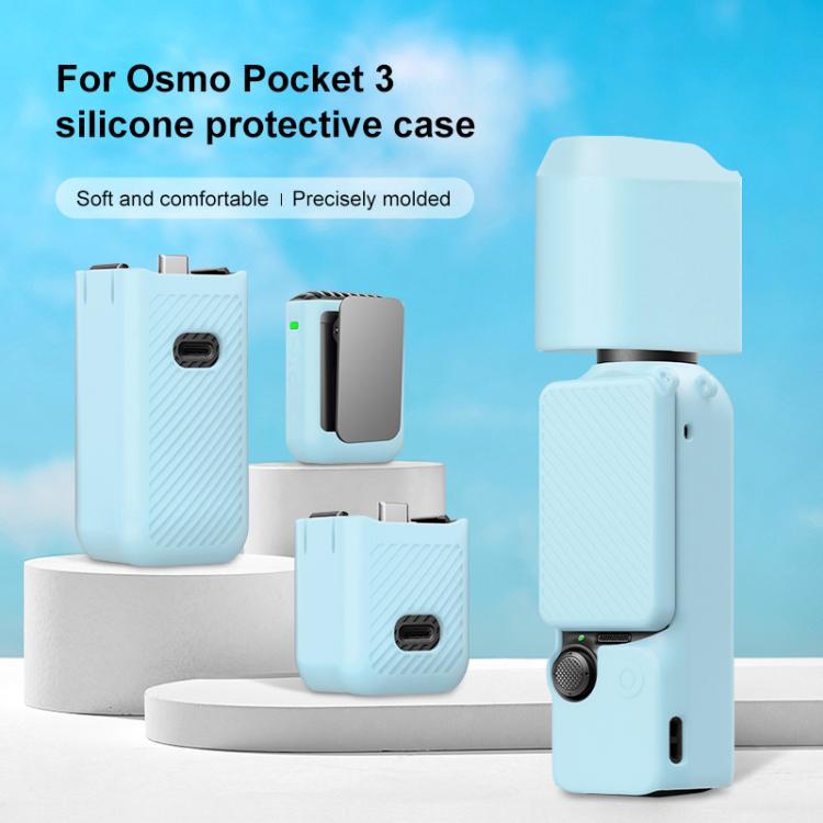 For DJI OSMO Pocket 3 PULUZ 6 in 1 Body Lens Handle Screen Mic Silicone TPU Cover