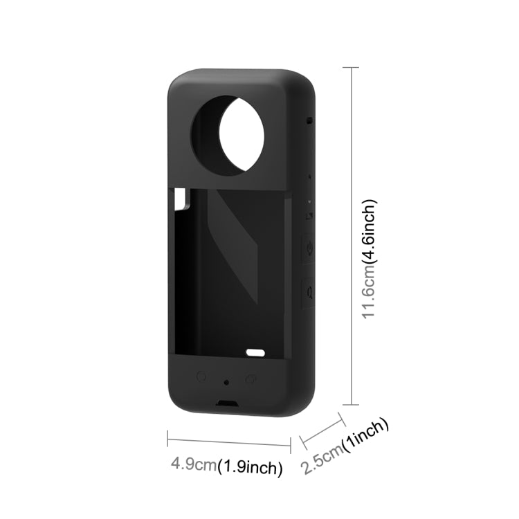 For Insta360 X3 PULUZ Silicone Protective Case with Lens Cover, Silicone Case(Black), Silicone Case(Blue), Silicone Case(Red)