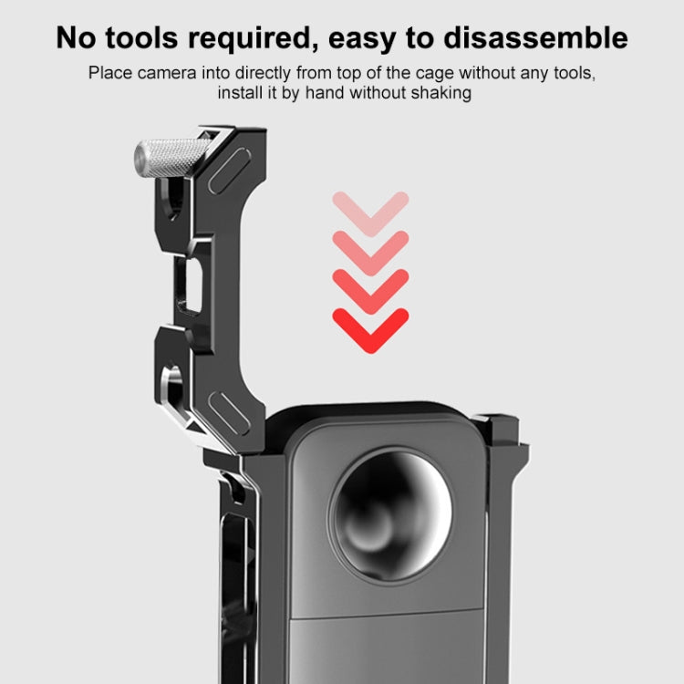 Insta360 X3 Metal Protective Cage with Cold Shoe Mount