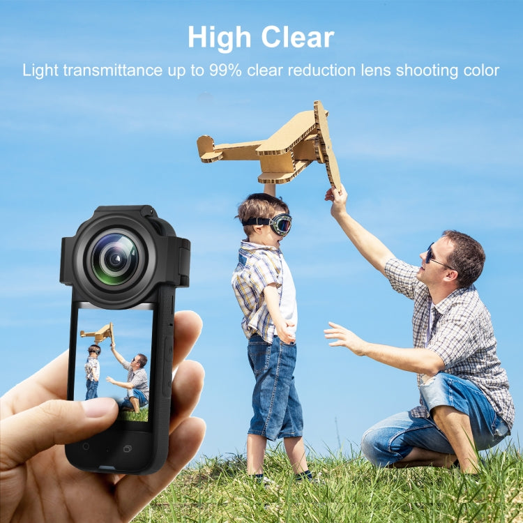 For Insta360 X3 PULUZ Upgrade Optical Glass Lens Guard Protective Cover, Upgrade Lens Guard