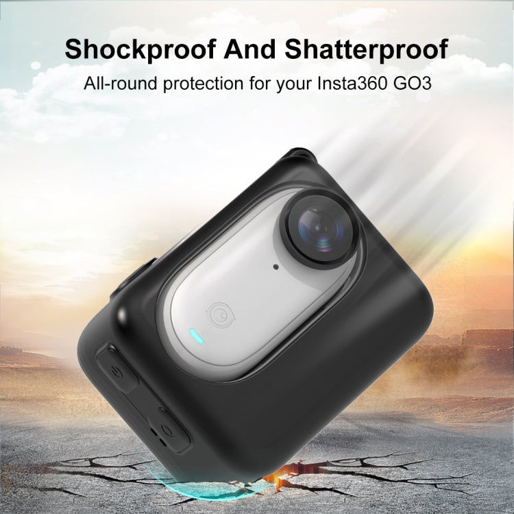 For Insta360 GO 3 PULUZ Camera Charging Case Silicone Case, Charging Case Case (White), Charging Case Case (Black), Charging Case Case (Red)
