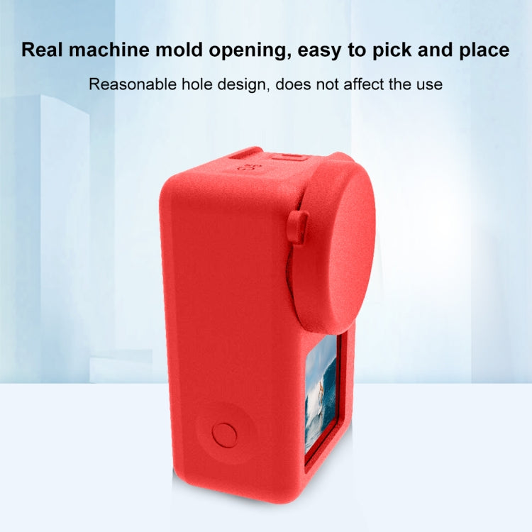 For DJI Osmo Action 4 / 3 PULUZ Silicone Protective Case with Lens Cap, For DJI Osmo Action 4 / 3