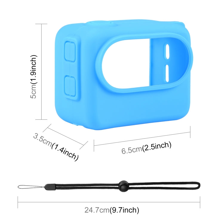 For Insta360 GO 3 PULUZ Camera Charging Case Silicone Case with Lens Cap & Strap, Silicone Case with Lens Cap(Black), Silicone Case with Lens Cap(Blue)