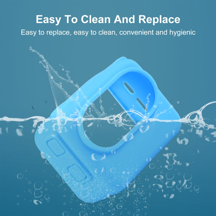 For Insta360 GO 3 PULUZ Camera Charging Case Silicone Case with Lens Cap & Strap, Silicone Case with Lens Cap(Black), Silicone Case with Lens Cap(Blue)