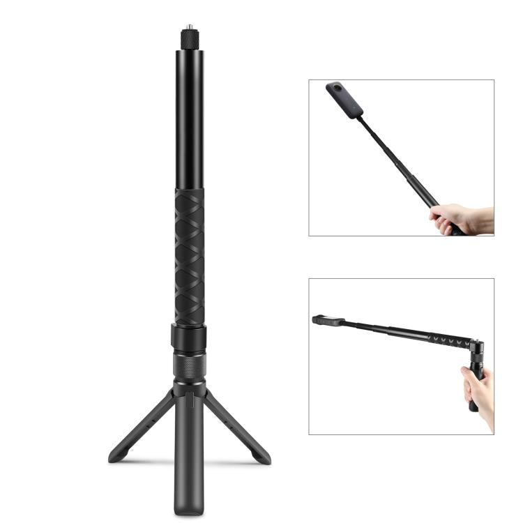 For Insta360 X3 PULUZ Rotary Handle Desktop Tripod Stand 110cm Selfie Stick Monopod, Desktop Tripod Stand 110cm Selfie Stick