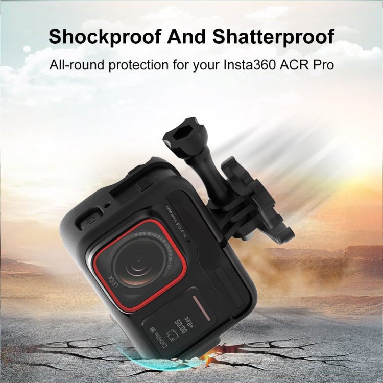 For Insta360 Ace Pro PULUZ Plastic Cage Expansion Adapter Frame with Cold Shoe Base, For Insta360 Ace Pro Plastic Cage