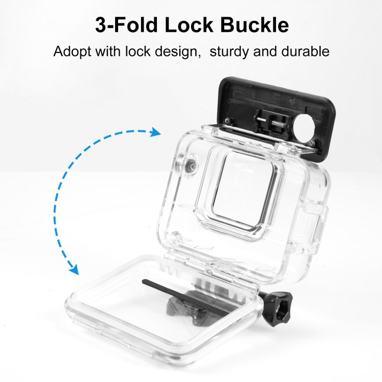For Insta360 Ace Pro PULUZ 60m Underwater Waterproof Housing Case with Base Adapter & Screw, For Insta360 Ace Pro  Underwater Case