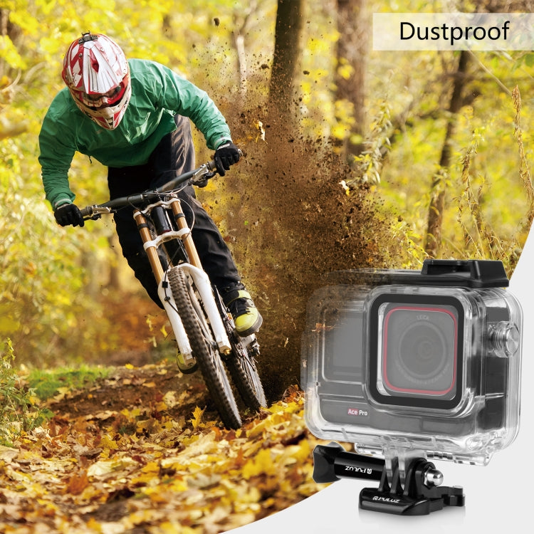 For Insta360 Ace Pro PULUZ 60m Underwater Waterproof Housing Case with Base Adapter & Screw, For Insta360 Ace Pro  Underwater Case