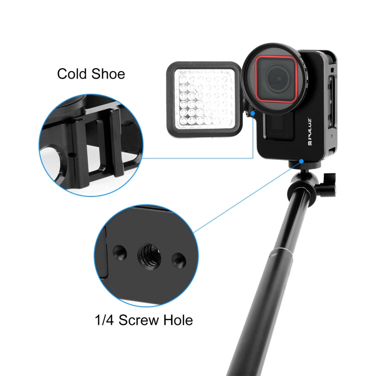 For Insta360 Ace Pro / Ace PULUZ Metal Rabbit Cage Adapter Frame with 52mm UV Filter & Adapter Ring, For Insta360 Ace Metal Cage 1