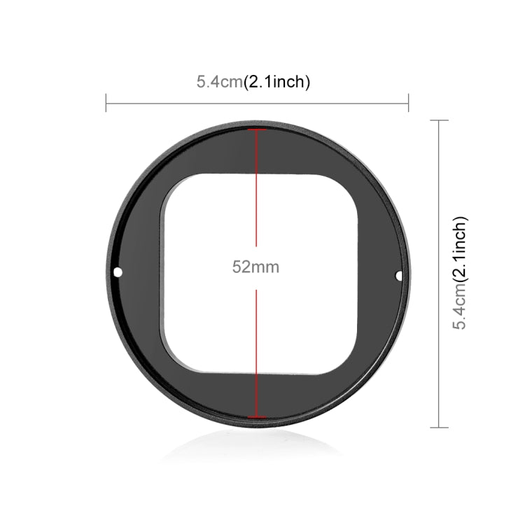 For Insta360&#160;Ace&#160;Pro PULUZ 52mm UV Lens Filter Adapter Ring with Lens Cover, For Insta360 Ace Pro Filter Adapter Ring