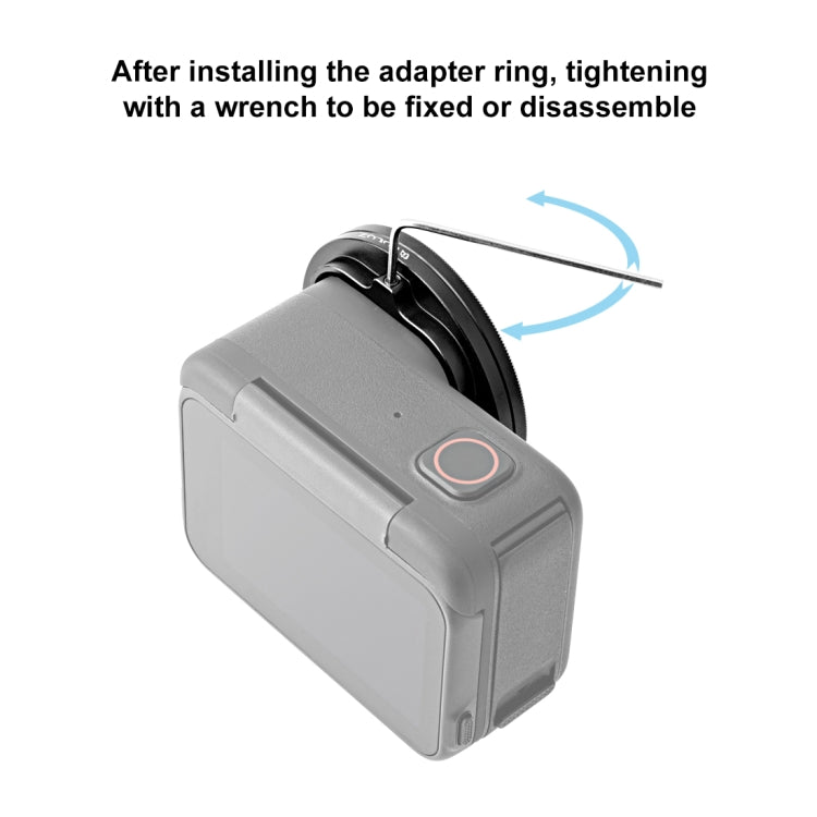 For Insta360&#160;Ace&#160;Pro PULUZ 52mm UV Lens Filter Adapter Ring with Lens Cover, For Insta360 Ace Pro Filter Adapter Ring