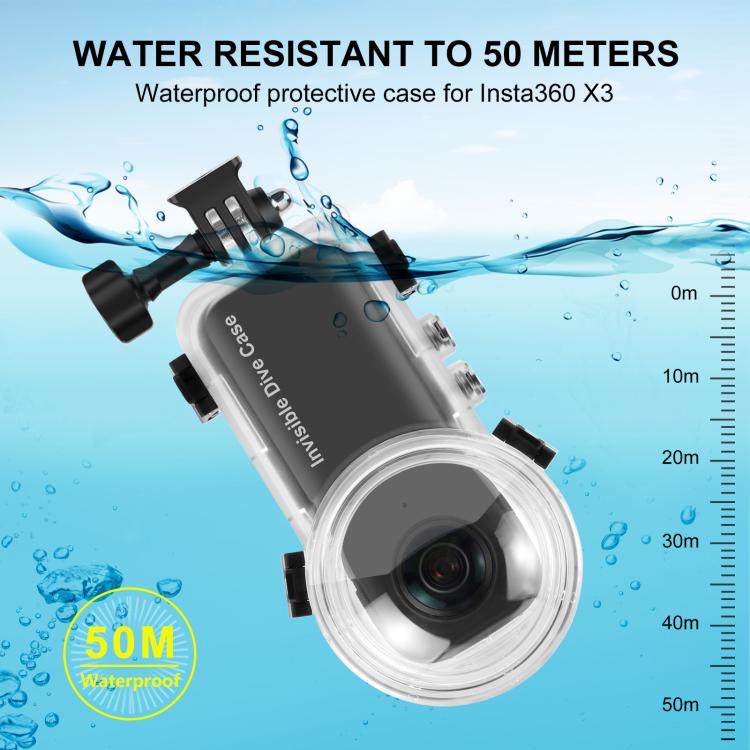 Insta360 X4 50m Waterproof Diving Case by PULUZ