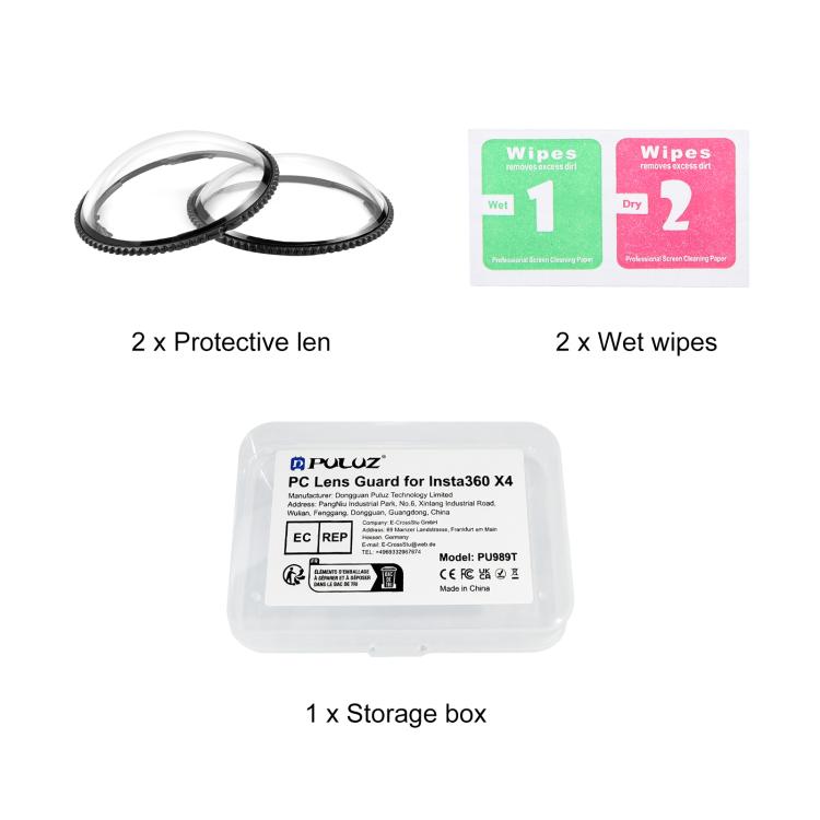 For Insta360 X4 PULUZ Rotation PC Lens Guard  Protective Cover, PC Lens Guard
