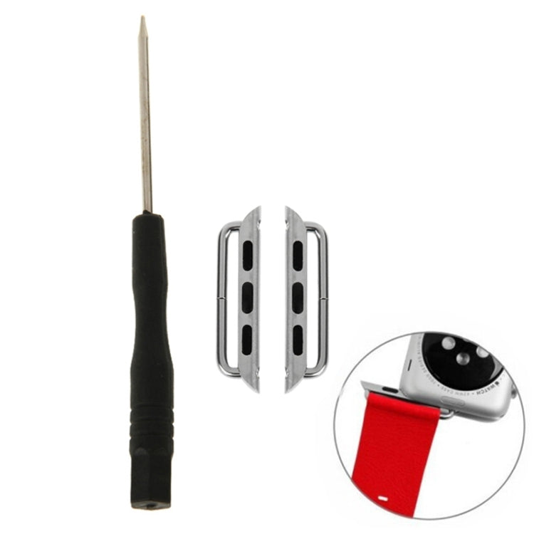 2 PCS for Apple Watch 42mm Metal Strap Connector Metal Buckle with Screwdrivers Tool