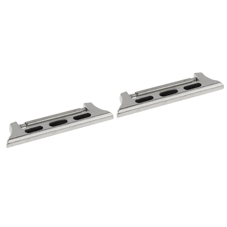 2 PCS for Apple Watch 42mm Metal Strap Connector Metal Buckle, Silver