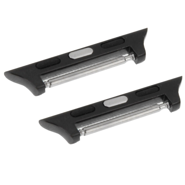 2 PCS for Apple Watch 42mm Metal Strap Connector Metal Buckle, Black