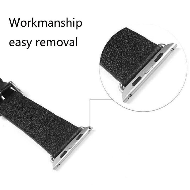 2 PCS for Apple Watch 42mm Metal Strap Connector Metal Buckle, Black
