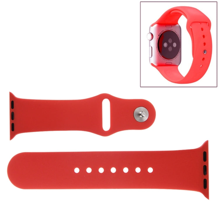 For Apple Watch Sport 38mm High-performance Rubber Sport Watch Band with Pin-and-tuck Closure