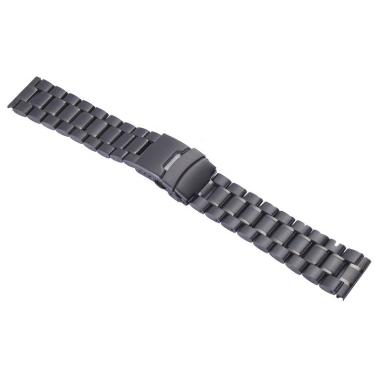 For Apple Watch 38mm Black Steel Watch Band, Only Used in Conjunction with Connectors (S-AW-3291)