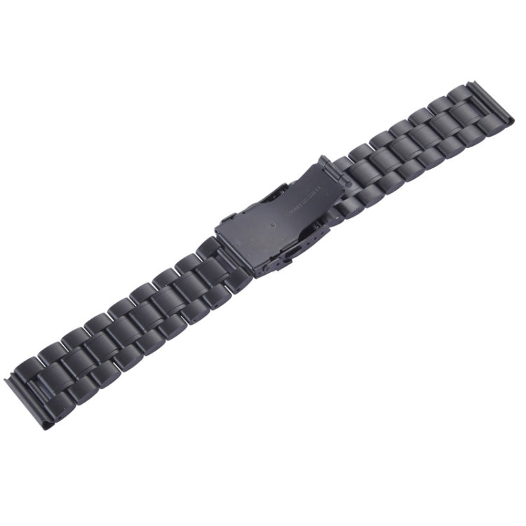 For Apple Watch 38mm Black Steel Watch Band, Only Used in Conjunction with Connectors (S-AW-3291)