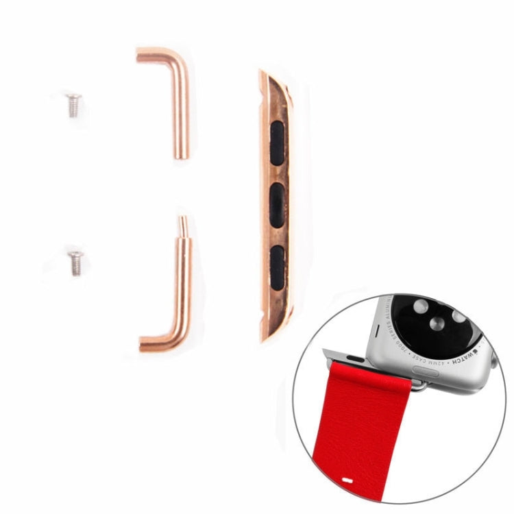 For Apple Watch 42 / 44 / 45mm Metal Strap Connector Metal Buckle, Pair