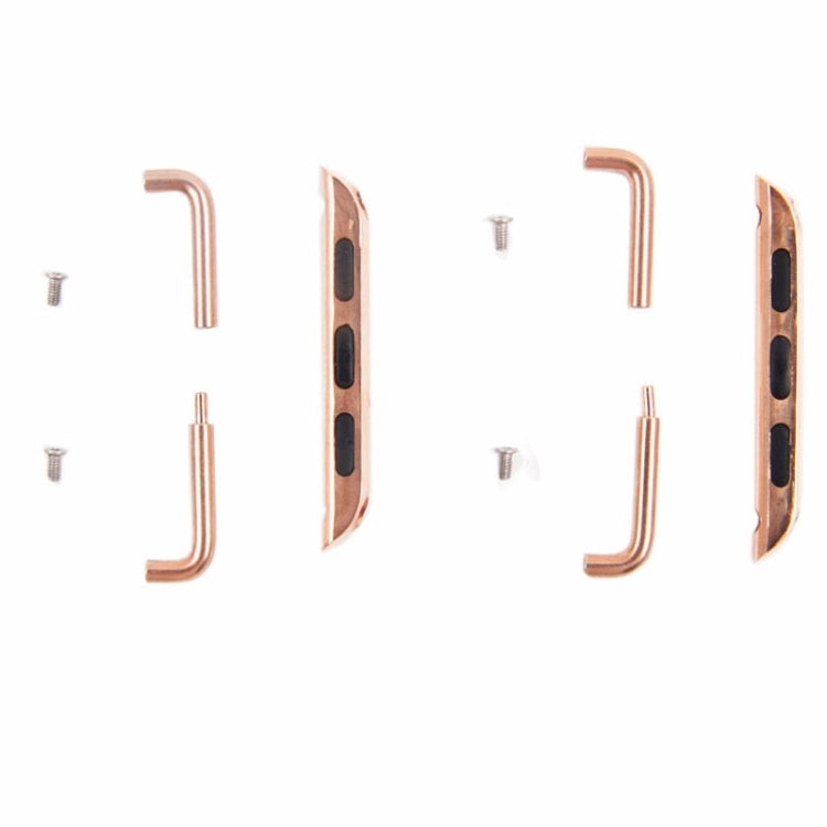 For Apple Watch 42 / 44 / 45mm Metal Strap Connector Metal Buckle, Pair