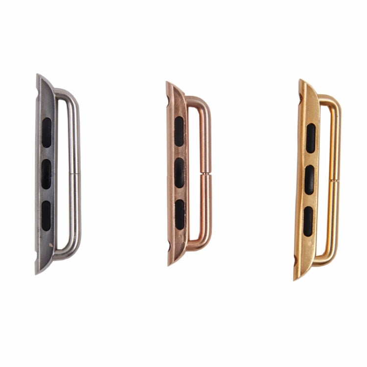 For Apple Watch 42 / 44 / 45mm Metal Strap Connector Metal Buckle, Pair