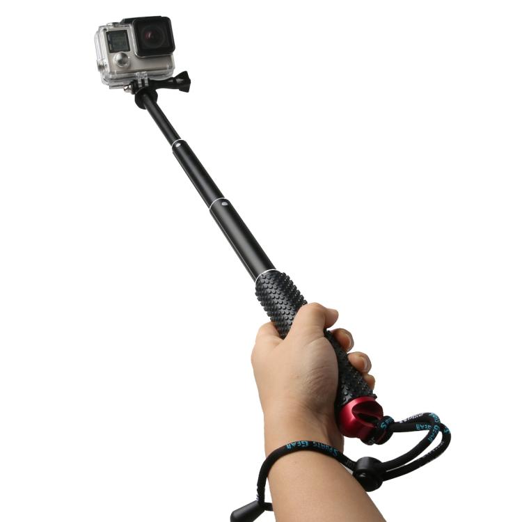 Handheld 49cm Extendable Pole Monopod with Screw for GoPro, Insta360, DJI and Other Action Cameras, Max Length: 49cm(Silver), Max Length: 49cm(Red), Max Length: 49cm(Blue), Max Length: 49cm(Gold), Max Length: 49cm(Green), Max Length: 49cm(Orange)