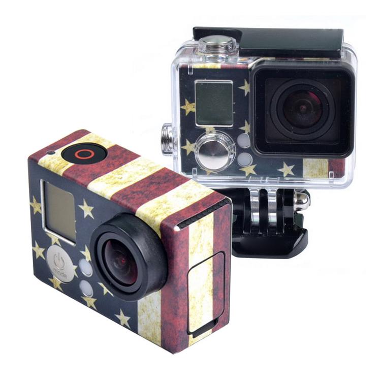 Case Sticker for GoPro HERO3+ /3, US Flag, AU Flag, UK Flag, Brazil Flag